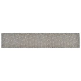 Kuhinjski tepih perivi s uzorkom rombova 60 x 300 cm baršunasti