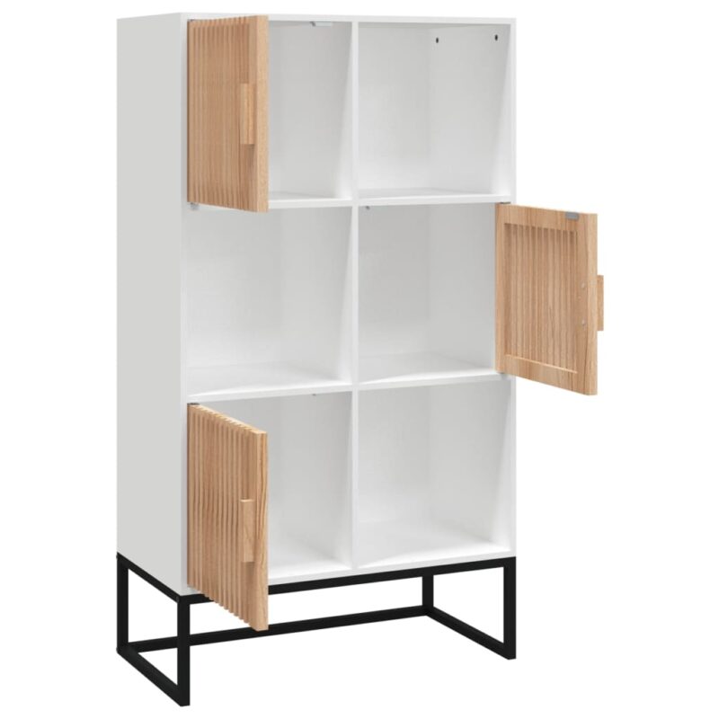 Visoka komoda bijela 70 x 35 x 125 cm od konstruiranog drva - Slika 4