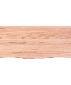 Zidna polica svjetlosmeđa 100x40x6 cm od obrađene hrastovine