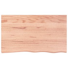 Zidna polica svjetlosmeđa 100x60x2 cm od obrađene hrastovine