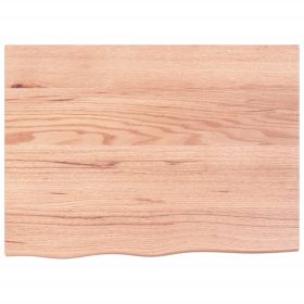 Zidna polica svjetlosmeđa 80 x 60 x 4 cm od obrađene hrastovine