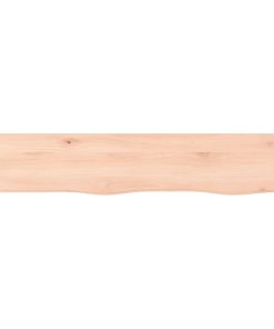 Zidna polica 100 x 20 x 4 cm od neobrađene masivne hrastovine