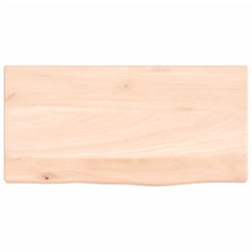 Zidna polica 40 x 20 x 2 cm od neobrađene masivne hrastovine