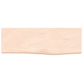 Zidna polica 60 x 20 x 2 cm od neobrađene masivne hrastovine