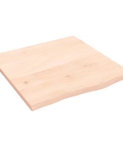 Zidna polica 60 x 60 x 2 cm od neobrađene masivne hrastovine