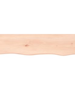 Zidna polica 80 x 20 x 2 cm od neobrađene masivne hrastovine