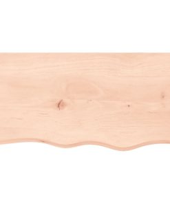 Zidna polica 80 x 40 x 2 cm od neobrađene masivne hrastovine