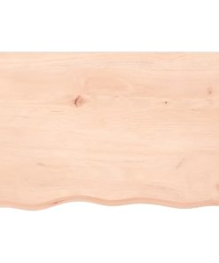 Zidna polica 80 x 50 x 2 cm od neobrađene masivne hrastovine