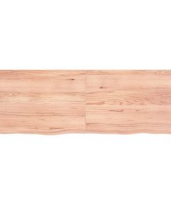 Zidna polica svjetlosmeđa 120x40x4 cm od obrađene hrastovine