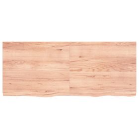 Zidna polica svjetlosmeđa 120x50x4 cm od obrađene hrastovine