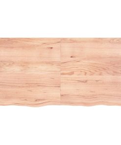 Zidna polica svjetlosmeđa 120x60x4 cm od obrađene hrastovine