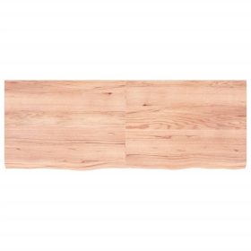 Zidna polica svjetlosmeđa 160x60x6 cm od obrađene hrastovine