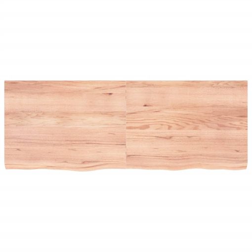 Zidna polica svjetlosmeđa 160x60x6 cm od obrađene hrastovine