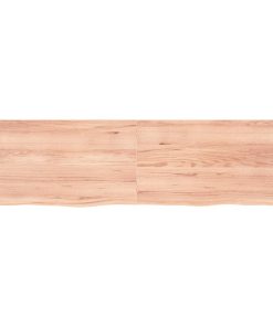 Zidna polica svjetlosmeđa 180x50x4 cm od obrađene hrastovine