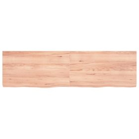 Zidna polica svjetlosmeđa 180x50x6 cm od obrađene hrastovine