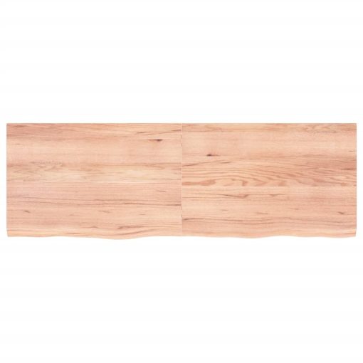 Zidna polica svjetlosmeđa 180x60x4 cm od obrađene hrastovine