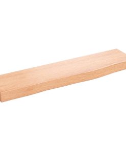 Zidna polica svjetlosmeđa 40 x 10 x 2 cm od obrađene hrastovine
