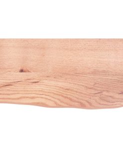 Zidna polica svjetlosmeđa 60 x 30 x 2 cm od obrađene hrastovine