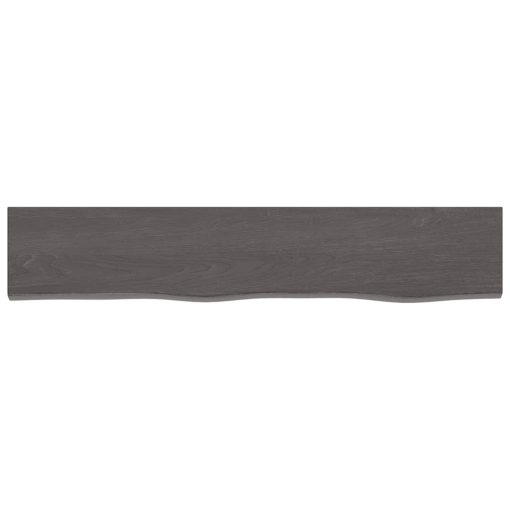 Zidna polica tamnosiva 100 x 20 x 6 cm od obrađene hrastovine