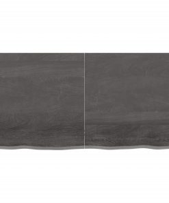 Zidna polica tamnosiva 120x60x6 cm od obrađene hrastovine