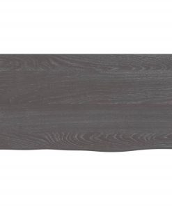 Zidna polica tamnosiva 40x20x4 cm od obrađene hrastovine