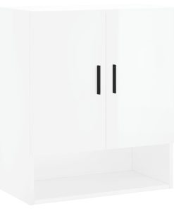 Zidni ormarić visoki sjaj bijeli 60x31x70 cm konstruirano drvo