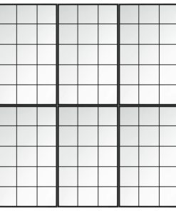 Zidna ogledala 6 kom crna 100x60 cm metalna