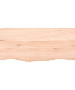 Zidna polica 100 x 40 x 2 cm od neobrađene masivne hrastovine