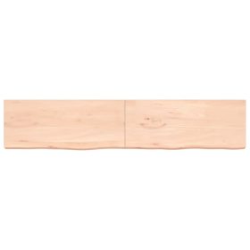Zidna polica 200 x 40 x 6 cm od neobrađene masivne hrastovine