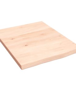 Zidna polica 40 x 50 x 2 cm od neobrađene masivne hrastovine