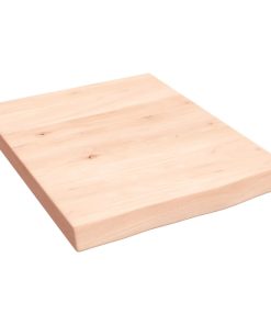 Zidna polica 40 x 50 x 4 cm od neobrađene masivne hrastovine