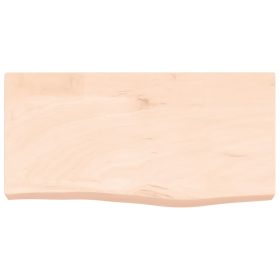 Zidna polica 60 x 30 x 6 cm od neobrađene masivne hrastovine