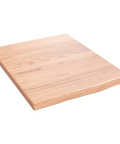 Zidna polica svjetlosmeđa 40 x 50 x 2 cm od obrađene hrastovine