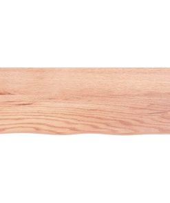 Zidna polica svjetlosmeđa 80 x 30 x 6 cm od obrađene hrastovine