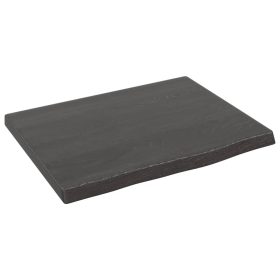 Zidna polica tamnosiva 40 x 30 x 2 cm od obrađene hrastovine