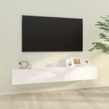 Zidni TV ormarići 2 kom bijeli 100x30x30 cm konstruirano drvo
