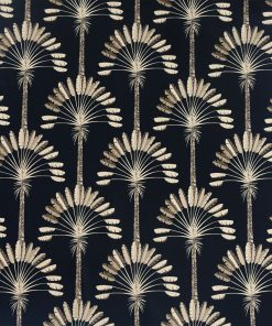 DUTCH WALLCOVERINGS zidna tapeta Palm Palace crno-zlatna
