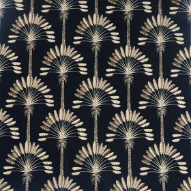 DUTCH WALLCOVERINGS zidna tapeta Palm Palace crno-zlatna