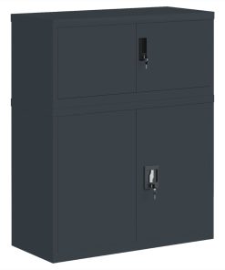 Ormarić za spise antracit 90x40x110 cm čelični