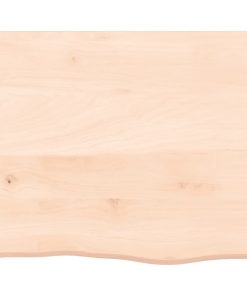 Zidna polica 60 x 50 x (2-6) cm neobrađena masivna hrastovina