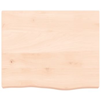 Zidna polica 60 x 50 x (2-6) cm neobrađena masivna hrastovina