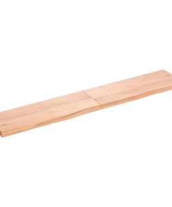 Zidna polica svjetlosmeđa 160x30x(2-4) cm obrađena hrastovina