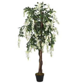 Umjetno stablo glicinije 840 listova 150 cm zeleno-bijelo