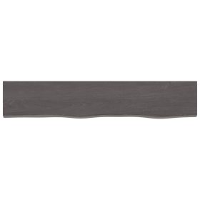 Zidna polica tamnosiva 100x20x4 cm od obrađene hrastovine