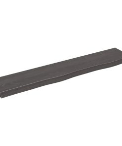 Zidna polica tamnosiva 100x20x4 cm od obrađene hrastovine