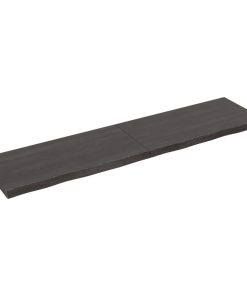 Zidna polica tamnosiva 160x40x(2-4) cm od obrađene hrastovine