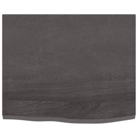 Zidna polica tamnosiva 60x50x2 cm od obrađene hrastovine