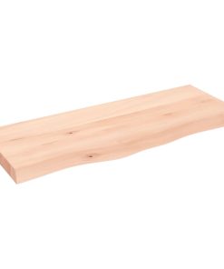 Zidna polica 100x40x(2-6) cm neobrađena masivna hrastovina