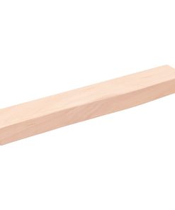 Zidna polica 60 x 10 x 4 cm od neobrađene masivne hrastovine