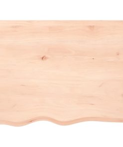 Zidna polica 80 x 60 x (2 - 6) cm neobrađena masivna hrastovina
